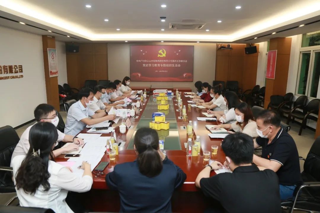 学出政治自觉，敢于自我刷新——白云山Z6人生就是博公司第四党支部召开党史学习教育专题组织生涯会